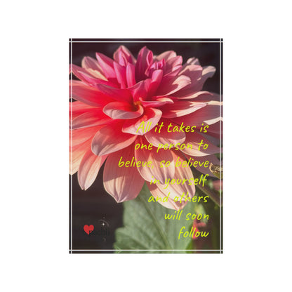 Inspirational Photo Block, Motivational Desk Art, Home Decor, Floral Inspirational Gift, Positive Affirmation Display