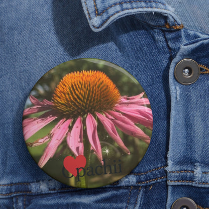 Custom Floral Pin Buttons, Personalized Accessories, Cute Gifts, Fun Party Favors, Floral Art Pins, Unique Collectibles