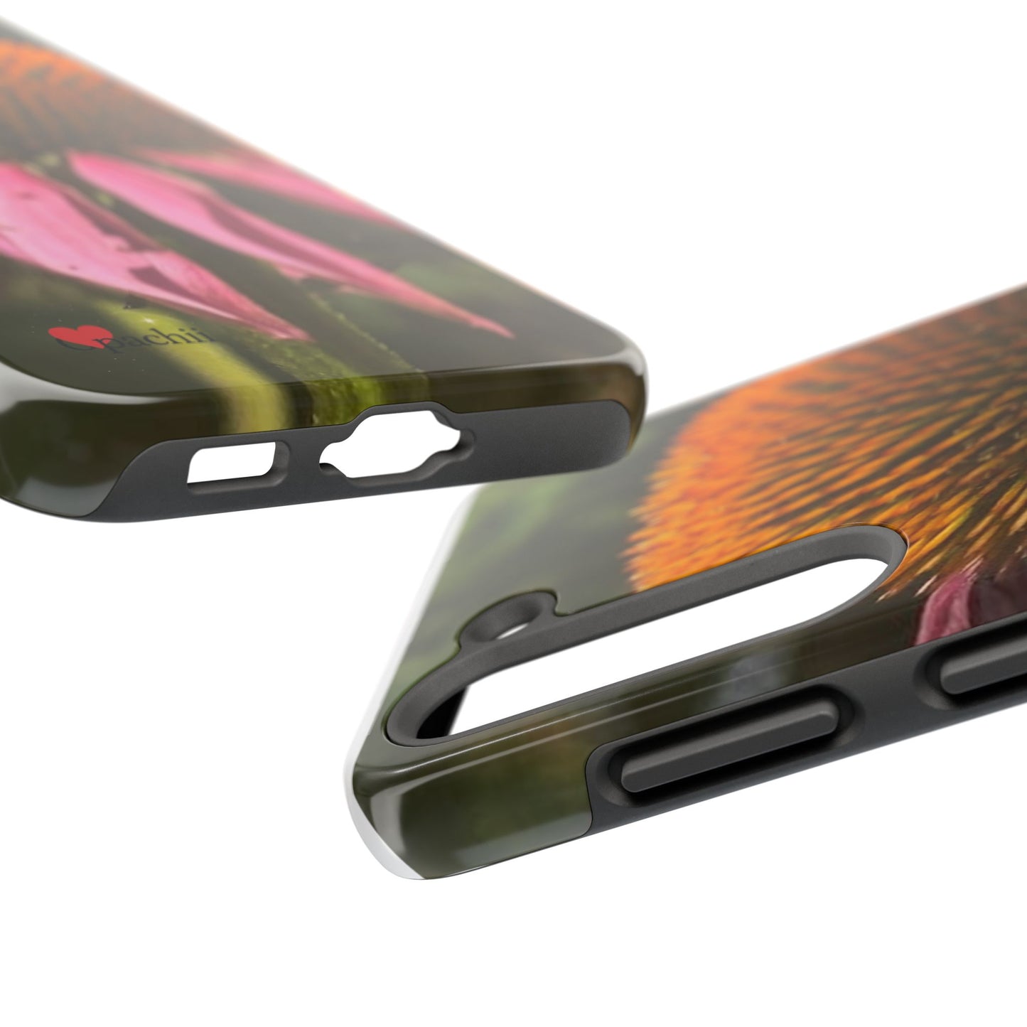 Flower Phone Case, Tough Phone Cases for Nature Lovers, Floral Phone Cover, Echinacea Floral Design, Gift for Plant Lovers