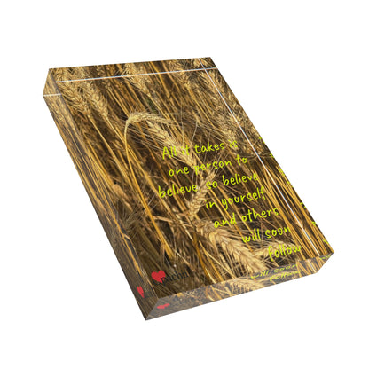 Inspirational Photo Block, Motivational Desk Art, Home Decor, Floral Inspirational Gift, Positive Affirmation Display