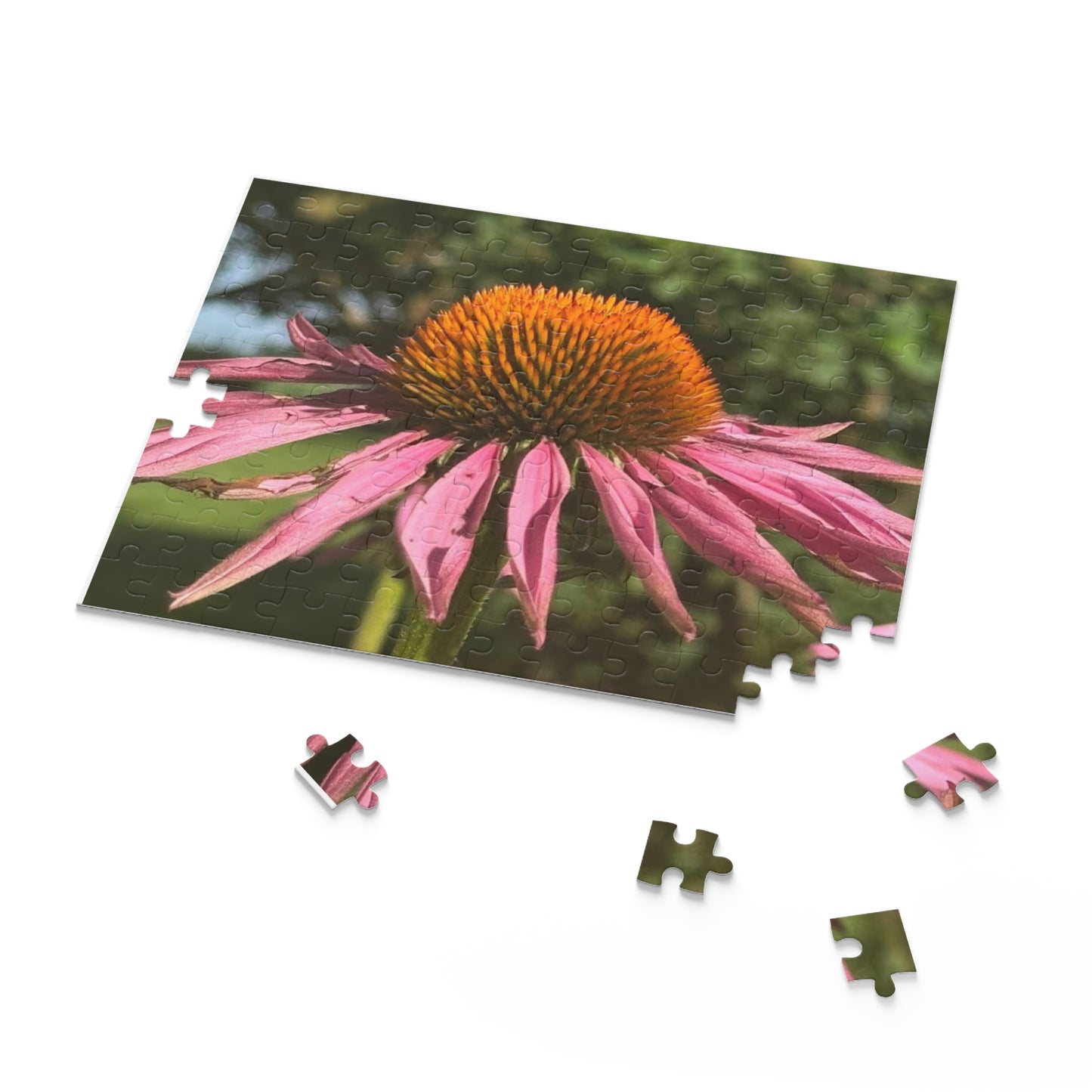 Flower Puzzle with Vibrant Echinacea Design, 120, 252, 500-Piece Jigsaw, Nature Lover Gift, Home Decor, Relaxation Activity, Artsy [...]